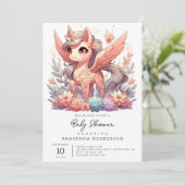 魅惑のユニコーン赤ちゃんシャワー 招待状 (スタンド正面)