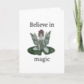 「魅惑のユリ池」を折り畳んだグリーティングカード カード (正面)