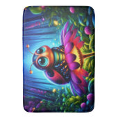 魅惑のラディバグ柔白熱［赤熱］光を放つらかいファンタジー花 バスマット (正面縦)