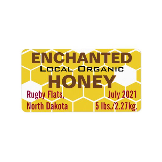 魅惑のローカルオーガニックハニージャー ラベル (正面)