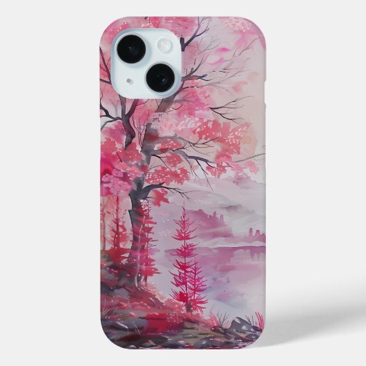 魅惑のローズウッドの風景の電話ケース Case-Mate iPhoneケース (裏面)