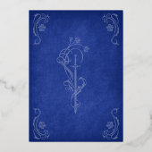 魅惑のローズ城のウェディング 箔招待状 (裏面)