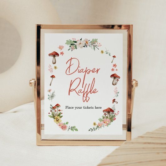 魅惑のワイルドフラワーマッシュルームおむつラッフル ポスター