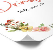 魅惑のワイルドフラワーマッシュルームベイビーシャワードリンク ポスター (角)