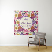 魅惑のワイルドフラワー赤ちゃんシャワー タペストリー (インサイチュ)