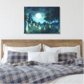 魅惑の不気味な墓地 キャンバスプリント (インサイチュ (寝室))