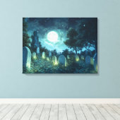 魅惑の不気味な墓地 キャンバスプリント (インサイチュ (ウッドフロア))