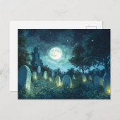 魅惑の不気味な墓地 ポストカード (正面/裏面)