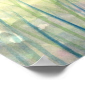 魅惑の丘のユニコーンと妖精のファンタジーアート ポスター (角)