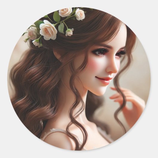 「魅惑の人形：夢と夢の守護者大切」 ラウンドシール (正面)