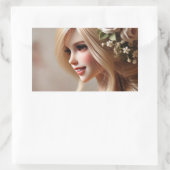 「魅惑の人形：夢と夢の守護者大切」 長方形シール (バッグ)