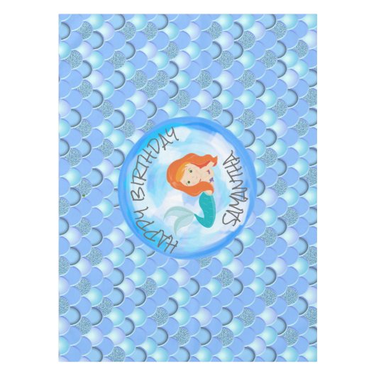 魅惑の人魚の誕生日パーティー テーブルクロス (正面)