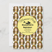 魅惑の人魚の誕生日招待状 招待状 (正面)