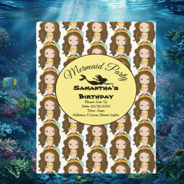 魅惑の人魚の誕生日招待状 招待状