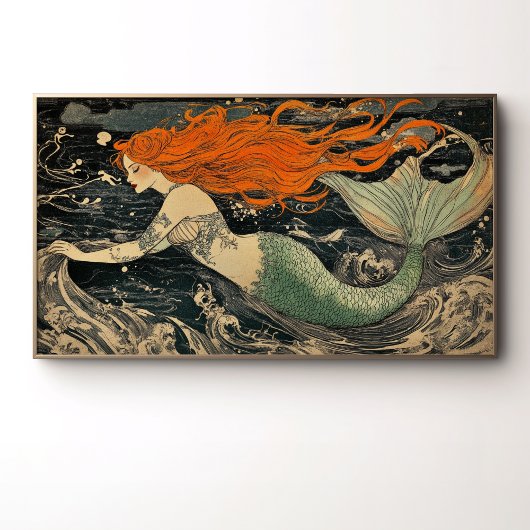 魅惑の人魚イラスト ポスター