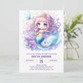 魅惑の人魚魔法ベビーシャワー 招待状 (スタンド正面)