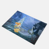 魅惑の人魚、白鳥ボート、クリスマスツリー ドアマット (アングル)