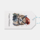 魅惑の冬のフクロウカスタム、 ギフトタグ (正面(横))