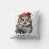 魅惑の冬のフクロウカスタム、 クッション (正面)