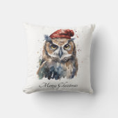 魅惑の冬のフクロウカスタム、 クッション (正面)