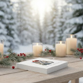 魅惑の冬のフクロウカスタム、 スタンダードカクテルナプキン