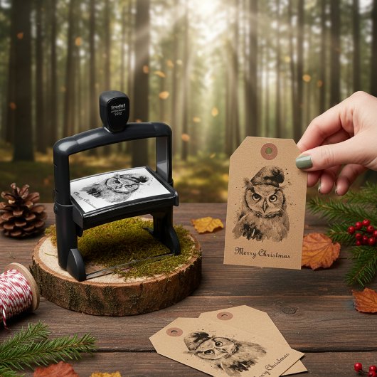 魅惑の冬のフクロウカスタム、 セルフインキングスタンプ