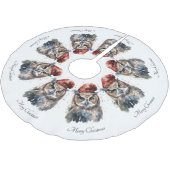 魅惑の冬のフクロウカスタム、 ブラッシュドポリエステルツリースカート (アングル)