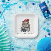 魅惑の冬のフクロウカスタム、 ペーパープレート (パーティー)