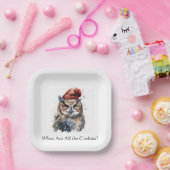 魅惑の冬のフクロウカスタム、 ペーパープレート (パーティー)