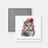 魅惑の冬のフクロウカスタム、 マグネット (正面/裏面)