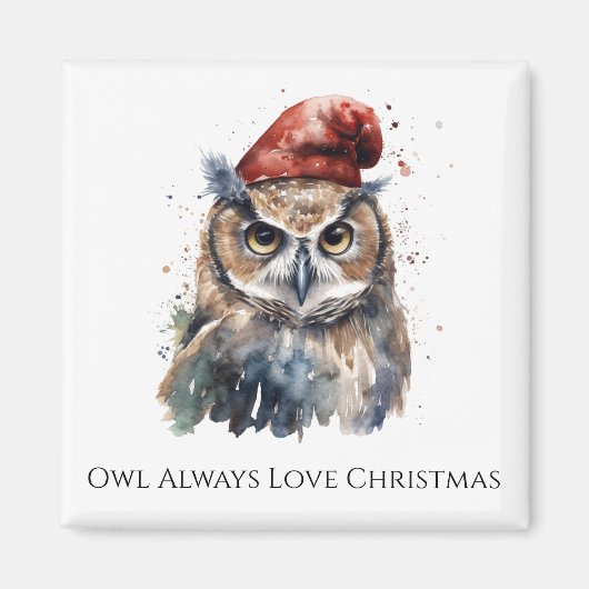 魅惑の冬のフクロウカスタム、 マグネット (正面)