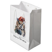 魅惑の冬のフクロウカスタム、 ミディアムペーパーバッグ (正面アングル)