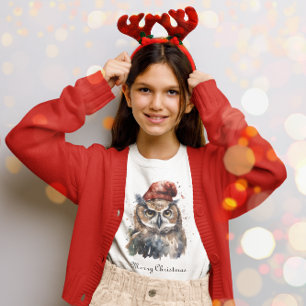 魅惑の冬のフクロウカスタム、 Tシャツ