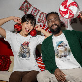 魅惑の冬のフクロウカスタム、 Tシャツ