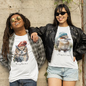 魅惑の冬のフクロウカスタム、 Tシャツ