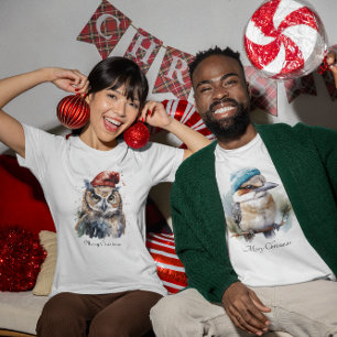 魅惑の冬のフクロウカスタム、 Tシャツ