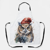 魅惑の冬のフクロウ エプロン (正面)
