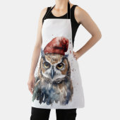 魅惑の冬のフクロウ エプロン (インサイチュ)