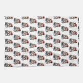 魅惑の冬のフクロウ キッチンタオル (横)