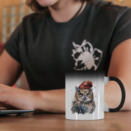 魅惑の冬のフクロウ モーフィングマグカップ