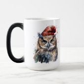 魅惑の冬のフクロウ モーフィングマグカップ (左)