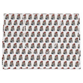 魅惑の冬のフクロウ ラージペーパーバッグ (正面)