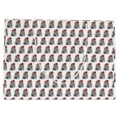 魅惑の冬のフクロウ ラージペーパーバッグ (裏面)