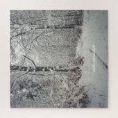 魅惑の冬の森を抜ける道 ジグソーパズル (縦)