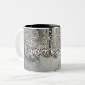 魅惑の冬の森を抜ける道 ツートーンマグカップ (正面左)