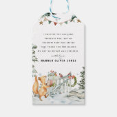 魅惑の冬の森 | バースデー ギフトタグ (正面)