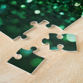 魅惑の出現:緑の輝くカエル ジグソーパズル (側面)