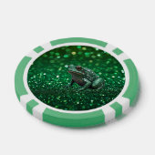 魅惑の出現:緑の輝くカエル ポーカーチップ (シングル)
