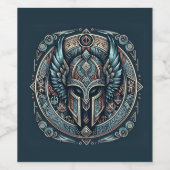 魅惑の北の伝説：バイキング画像 ワインラベル (シングルラベル)