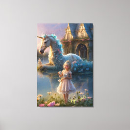 魅惑の反射：ユニコーンの聖域 キャンバスプリント